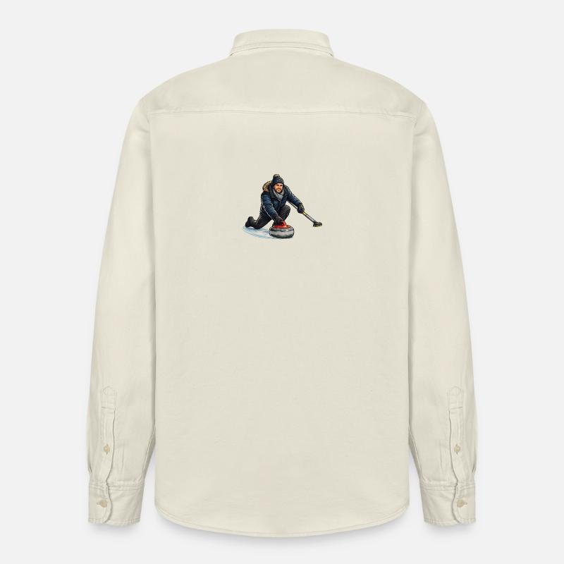 Curlingheld im Eiswind - Relaxed Fit Unisex Organic Hemd von Stanley/Stella - Natur