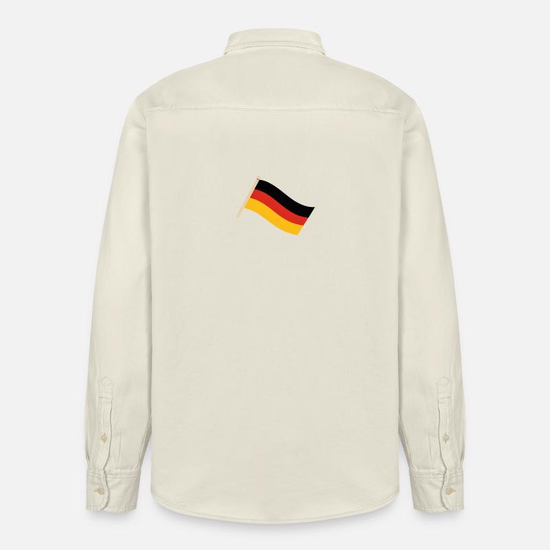 Le drapeau allemand dans le vent - Chemise unisexe coupe décontractée bio Stanley/Stella - écru doux