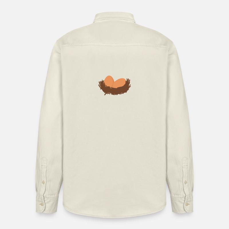 Eier Nest Egg Easter - Relaxed Fit Unisex Organic Hemd von Stanley/Stella - Natur