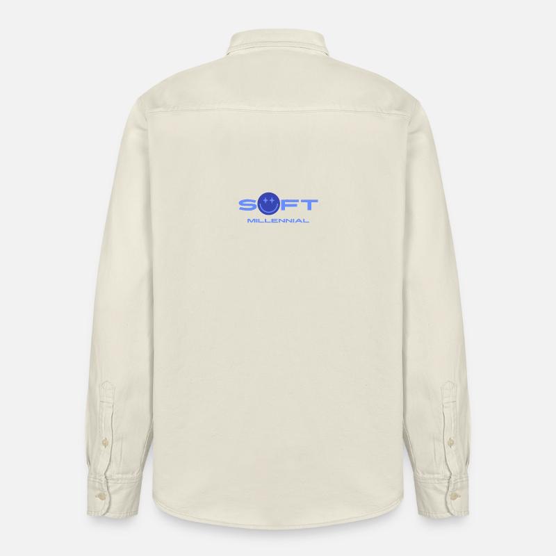 Soft Millennial Logo - Chemise unisexe coupe décontractée bio Stanley/Stella - écru doux