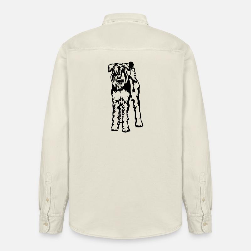 Schnauzer géant - Chemise unisexe coupe décontractée bio Stanley/Stella - écru doux