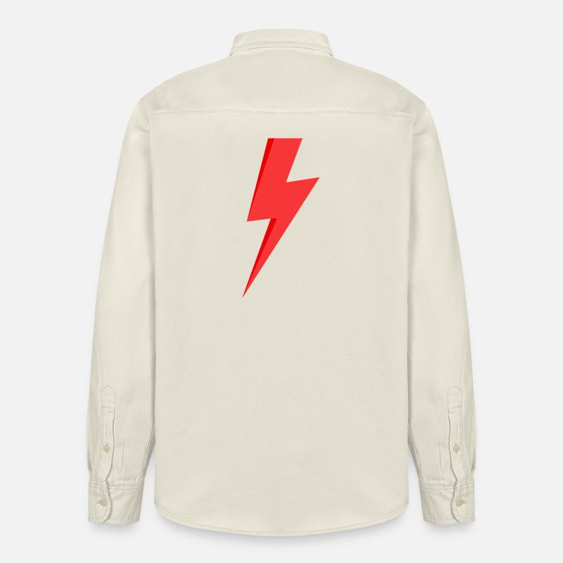 Red Lightning - Relaxed Fit Unisex Organic Shirt by Stanley/Stella - soft Ecru