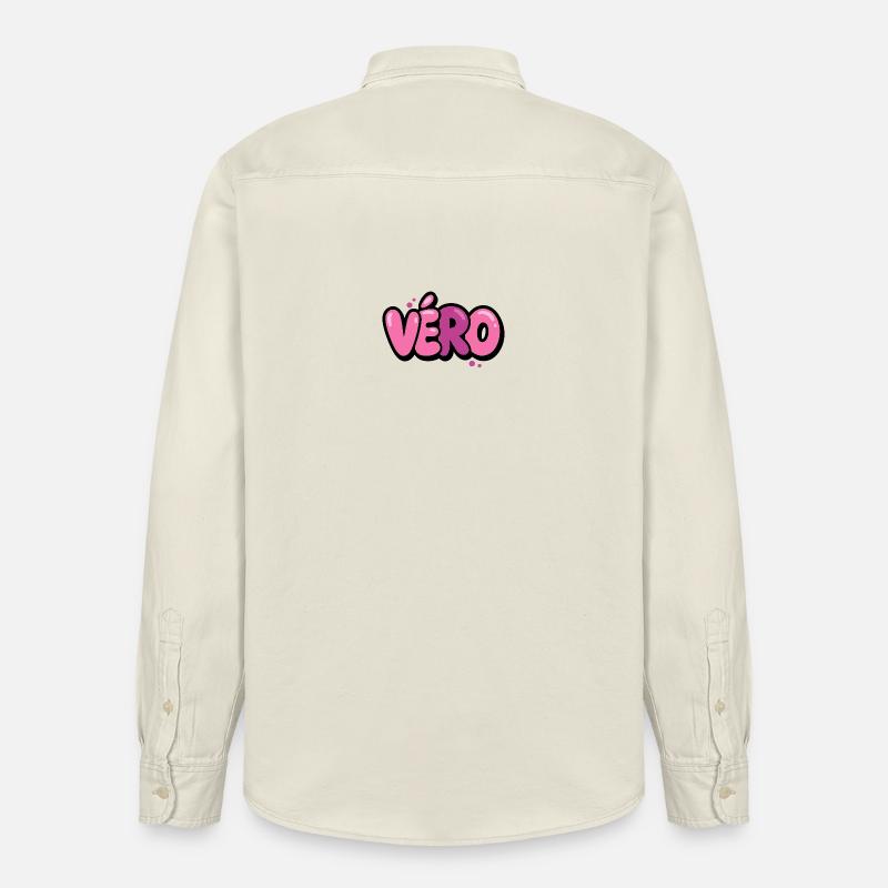 Graffiti Prénom Véro imprimable sur tout ! - Chemise unisexe coupe décontractée bio Stanley/Stella - écru doux