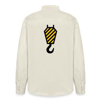 Kranhaken - Relaxed Fit Unisex Organic Hemd von Stanley/Stella - Natur - Hinten - AI Model Male 178 light (178cm)