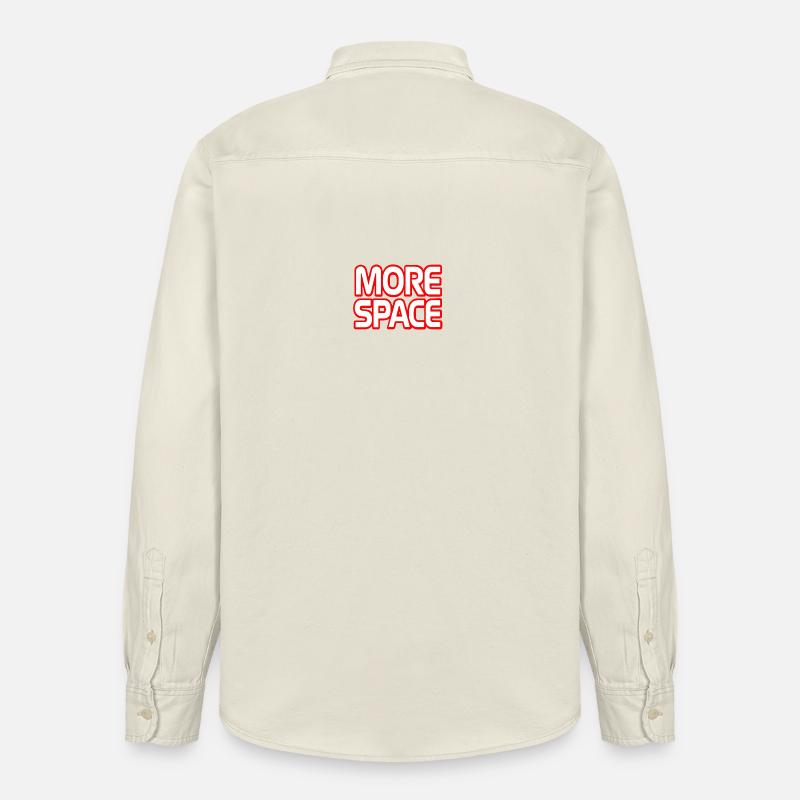 Plus de texte néon spatial - Chemise unisexe coupe décontractée bio Stanley/Stella - écru doux