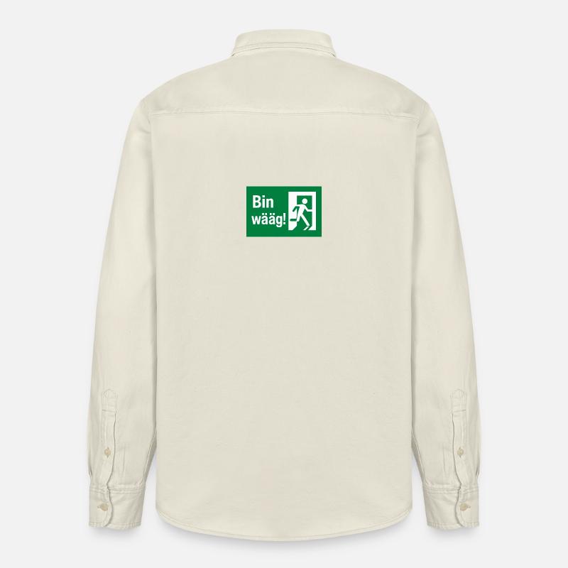 Bin wääg Exit Humor - Relaxed Fit Unisex Organic Hemd von Stanley/Stella - Natur