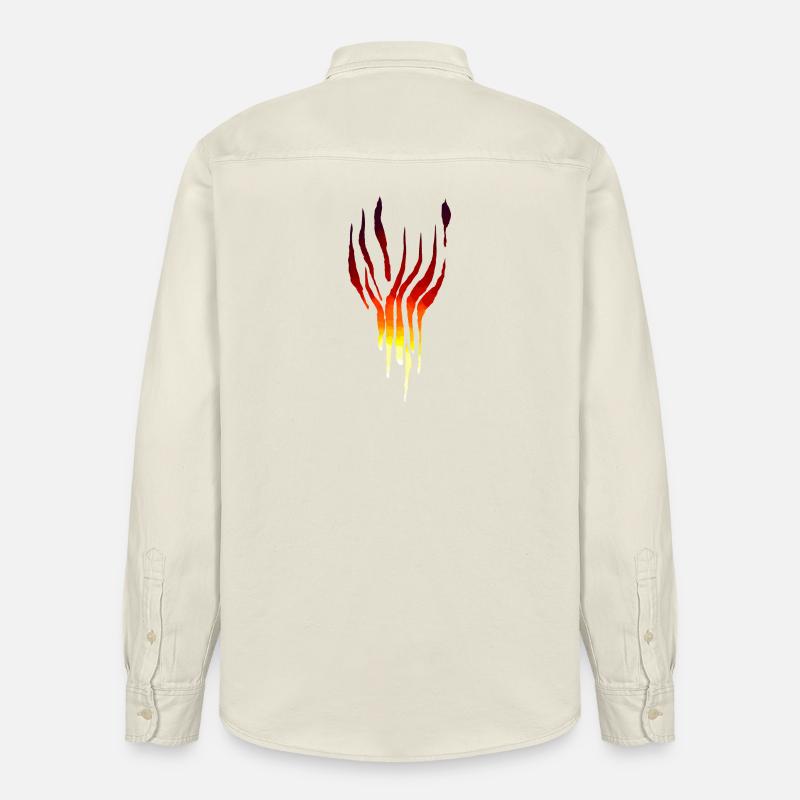 Flammen Tribal - Relaxed Fit Unisex Organic Hemd von Stanley/Stella - Natur