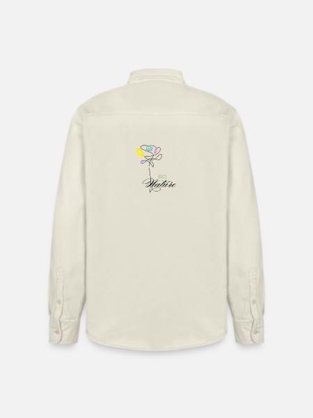 Bunte Bio-Naturblumen - Relaxed Fit Unisex Organic Hemd von Stanley/Stella - Natur