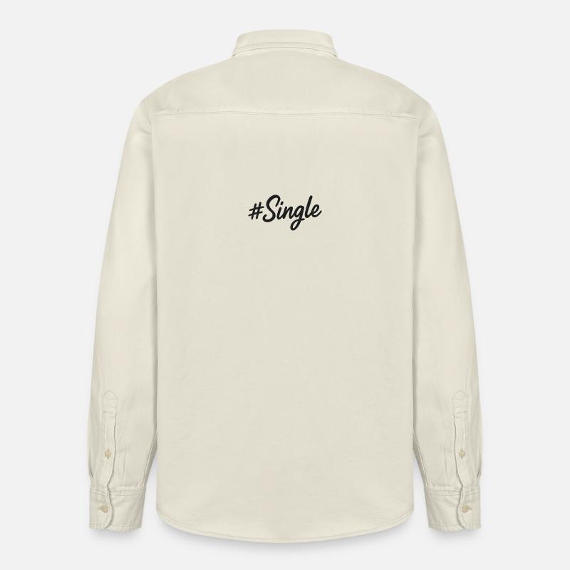 #Single – Statement Design in Handschrift - Relaxed Fit Unisex Organic Hemd von Stanley/Stella - Natur