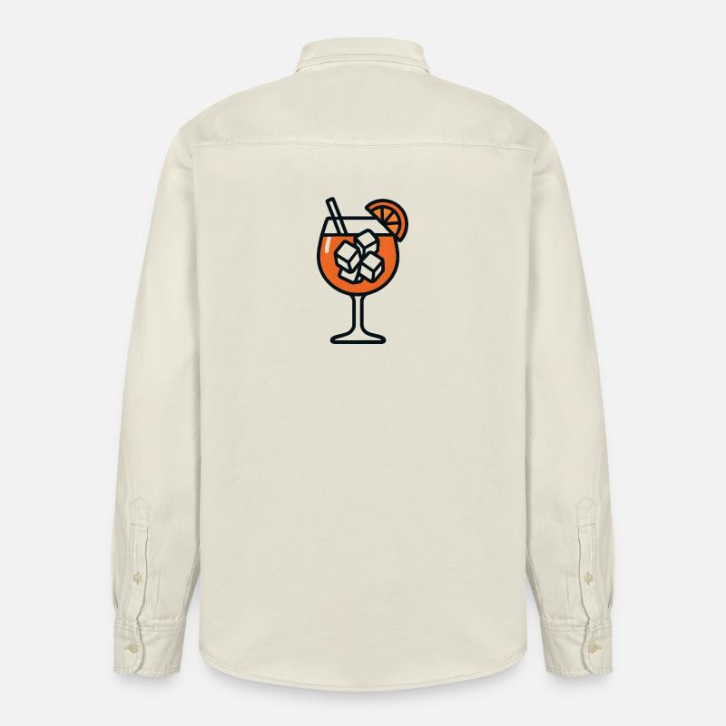 Party Spritz Glas Geschenkidee - Relaxed Fit Unisex Organic Hemd von Stanley/Stella - Natur
