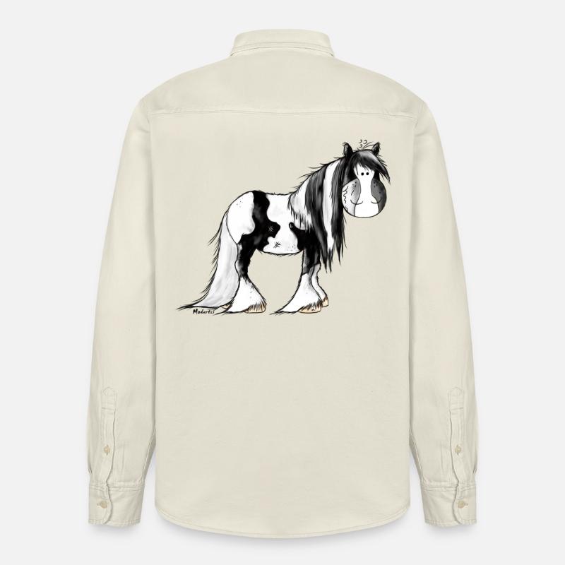 Gypsy Cob - Irish Cob – Pinto – Cheval - Chemise unisexe coupe décontractée bio Stanley/Stella - écru doux