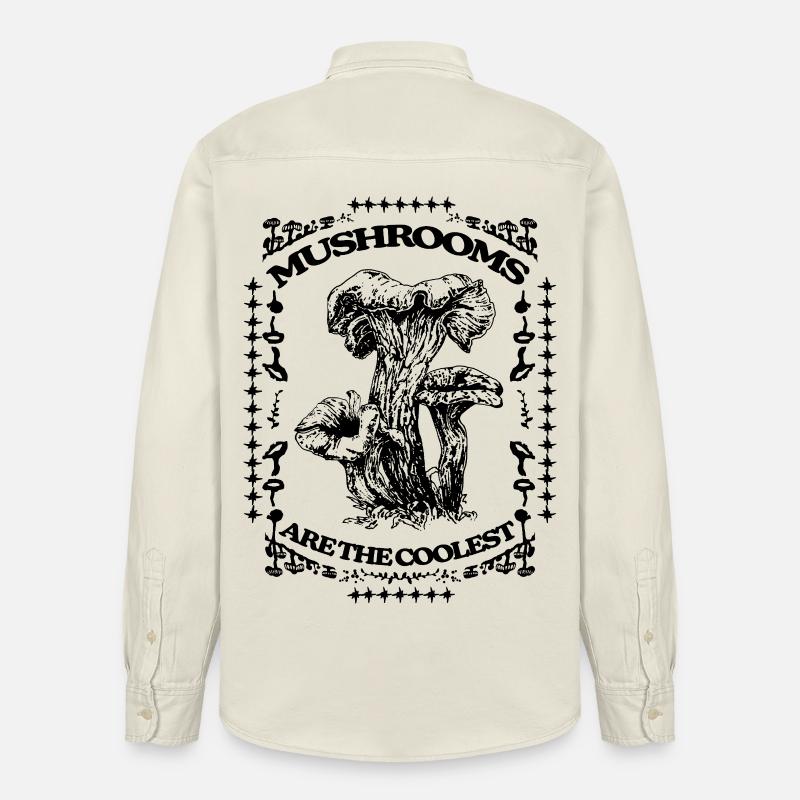 LES CHAMPIGNONS SONT LES PLUS COOL - Chemise unisexe coupe décontractée bio Stanley/Stella - écru doux