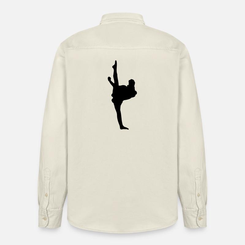 Karate oder Taekwondo High Kick - Relaxed Fit Unisex Organic Hemd von Stanley/Stella - Natur