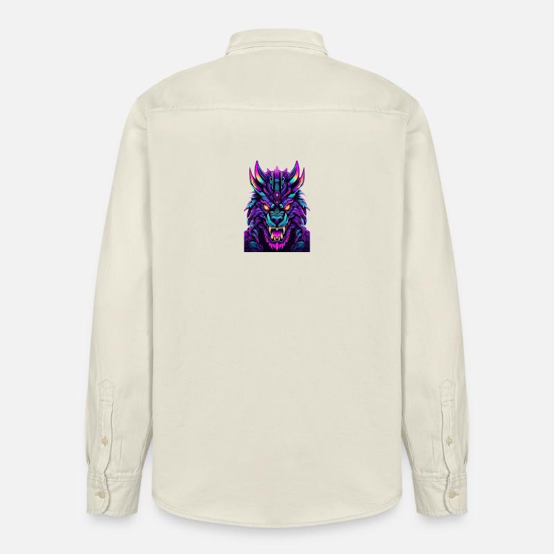 Neon Wolfsgeist - Relaxed Fit Unisex Organic Hemd von Stanley/Stella - Natur