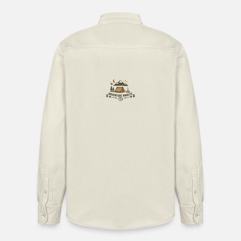 L’aventure vous attend - Chemise unisexe coupe décontractée bio Stanley/Stella - écru doux