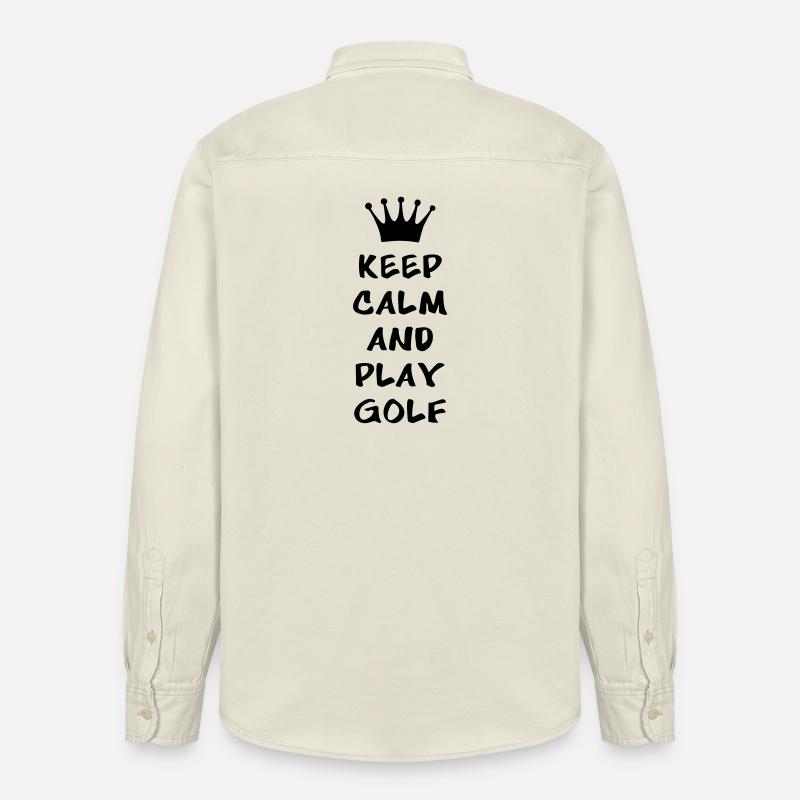 KEEP CALM AND PLAY GOLF - Relaxed Fit Unisex Organic Hemd von Stanley/Stella - Natur