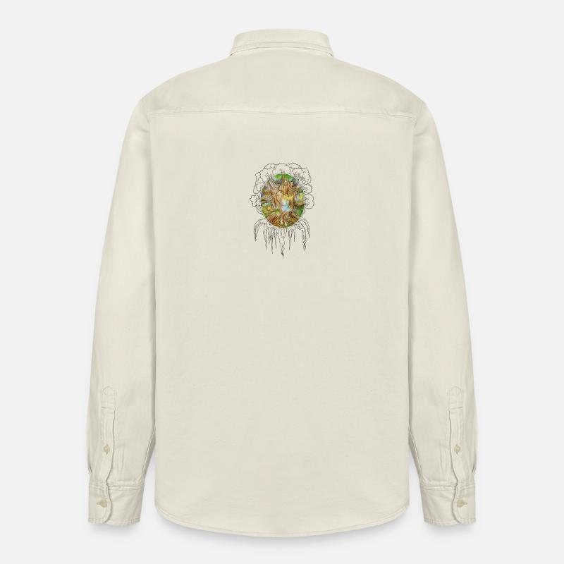 Baum der Weisheit, Wurzel, Spiegel, Mädchen - Relaxed Fit Unisex Organic Hemd von Stanley/Stella - Natur