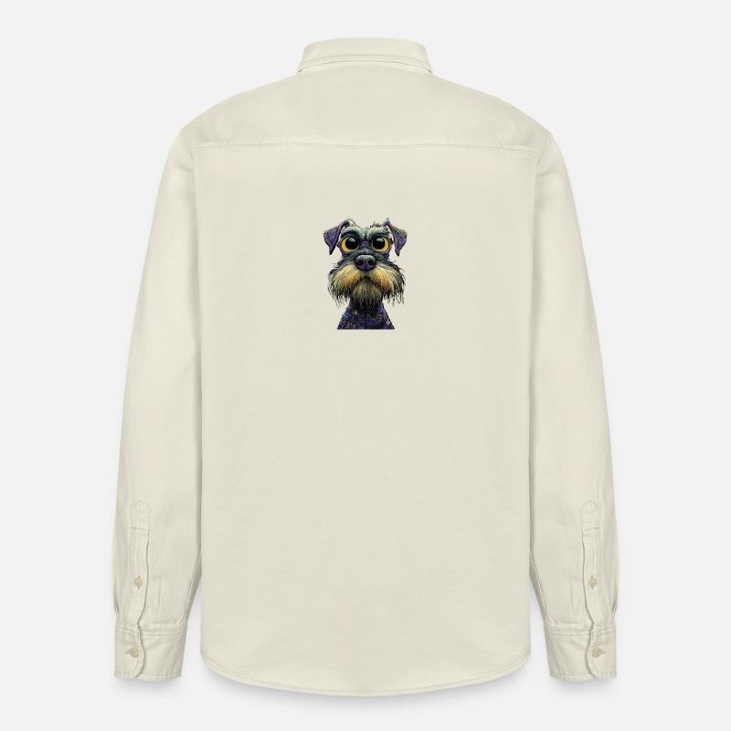 Schnauzer - Chemise unisexe coupe décontractée bio Stanley/Stella - écru doux
