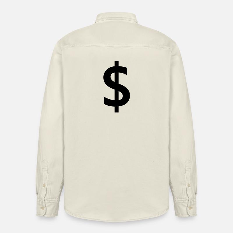 Dollarzeichen - Relaxed Fit Unisex Organic Hemd von Stanley/Stella - Natur