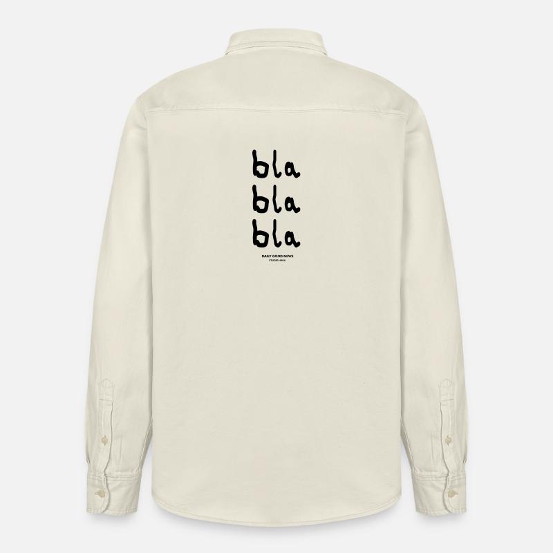 bla bla bla-dgn - Relaxed Fit Unisex Organic Hemd von Stanley/Stella - Natur