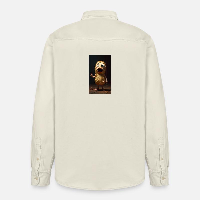 Spiky Peanut Maskottchen - Relaxed Fit Unisex Organic Hemd von Stanley/Stella - Natur