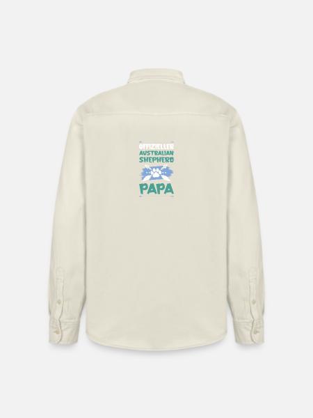 australischer shäferhund hunde papa - Relaxed Fit Unisex Organic Hemd von Stanley/Stella - Natur