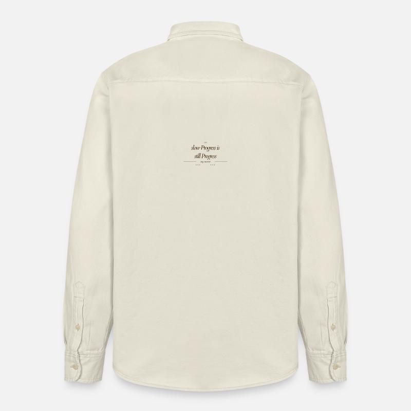 slow_Progress_is_still_Progress_ - Chemise unisexe coupe décontractée bio Stanley/Stella - écru doux