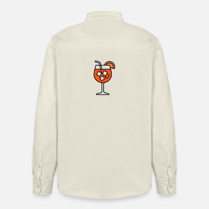 Party Spritz Glas Geschenkidee - Relaxed Fit Unisex Organic Hemd von Stanley/Stella - Natur