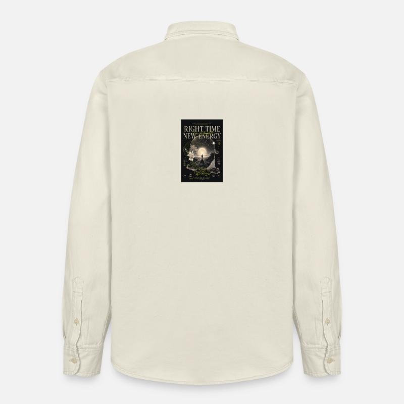 Bonne heure : nouvelle énergie - Chemise unisexe coupe décontractée bio Stanley/Stella - écru doux