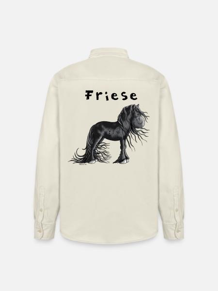 Niedliches Friesenpferd - Relaxed Fit Unisex Organic Hemd von Stanley/Stella - Natur
