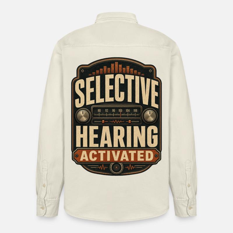 Selective Hearing Activated - Relaxed Fit Unisex Organic Hemd von Stanley/Stella - Natur