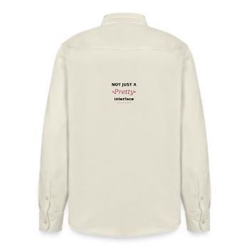 Not just a pretty Interface - UI/UX Tech Style - Relaxed Fit Unisex Organic Hemd von Stanley/Stella - Natur - Hinten - AI Model Male 178 light (178cm)