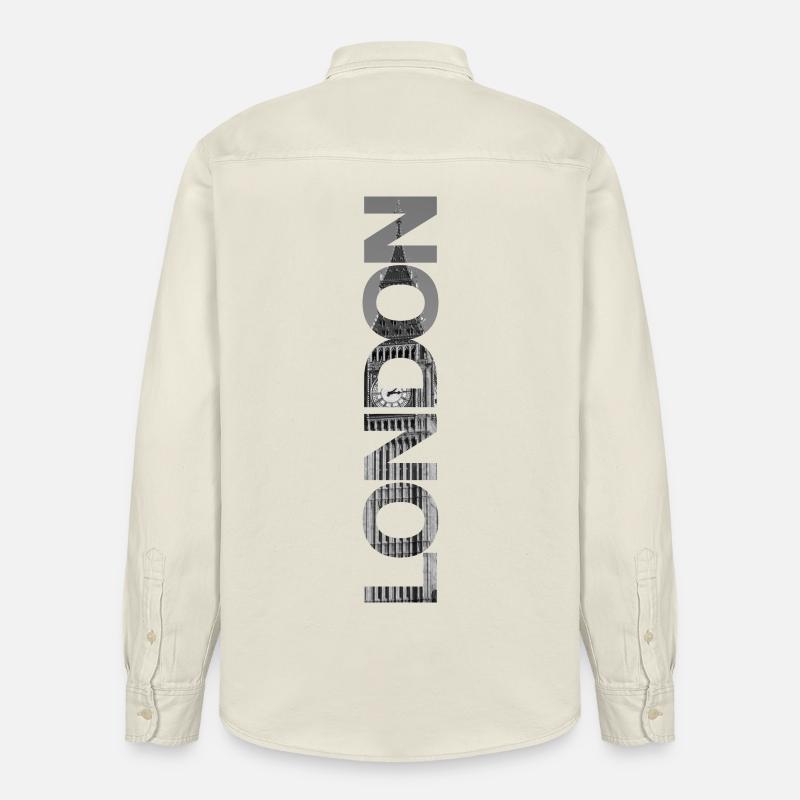 London Big Ben - Geschenk - Relaxed Fit Unisex Organic Hemd von Stanley/Stella - Natur