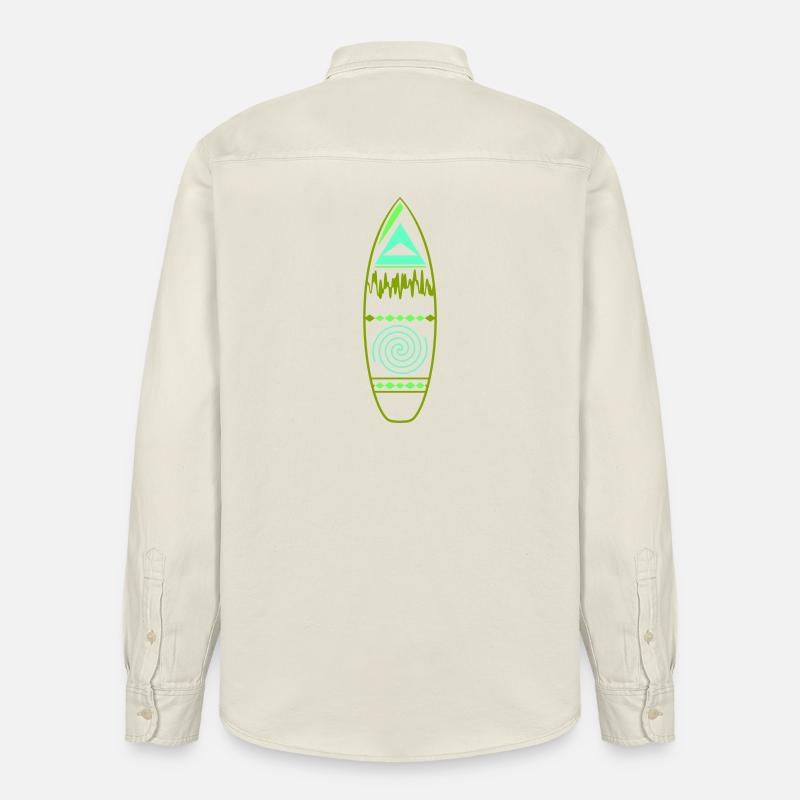 surfboard_design - Chemise unisexe coupe décontractée bio Stanley/Stella - écru doux