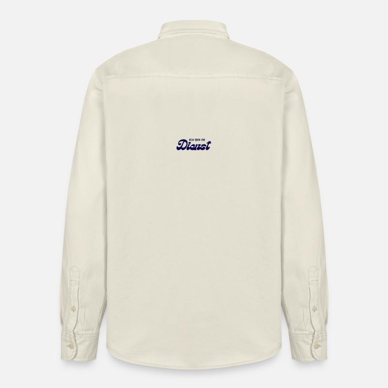 Ich bin im Dienst – Pink Script - Relaxed Fit Unisex Organic Hemd von Stanley/Stella - Natur