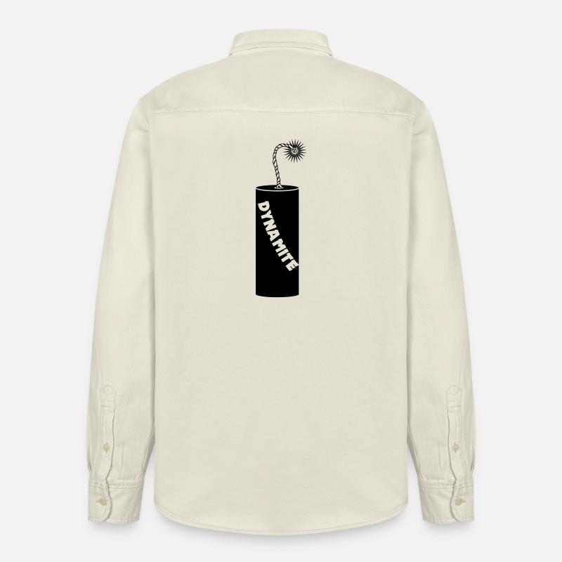 Brennende Dynamitstange - Relaxed Fit Unisex Organic Hemd von Stanley/Stella - Natur