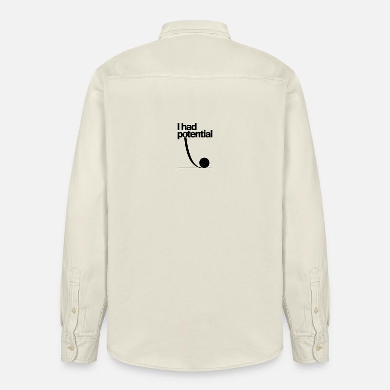 J’avais du potentiel : Potentiel Math Gag - Chemise unisexe coupe décontractée bio Stanley/Stella - écru doux