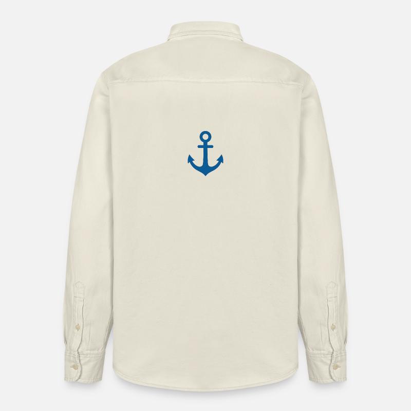 Conception d’ancrage - Chemise unisexe coupe décontractée bio Stanley/Stella - écru doux