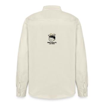 Null Gedanken, nur Vibes - Relaxed Fit Unisex Organic Hemd von Stanley/Stella - Natur - Hinten - AI Model Male 178 light (178cm)