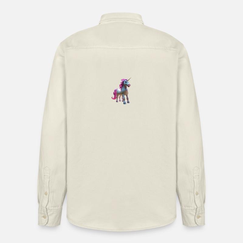 Einhorn - Relaxed Fit Unisex Organic Hemd von Stanley/Stella - Natur