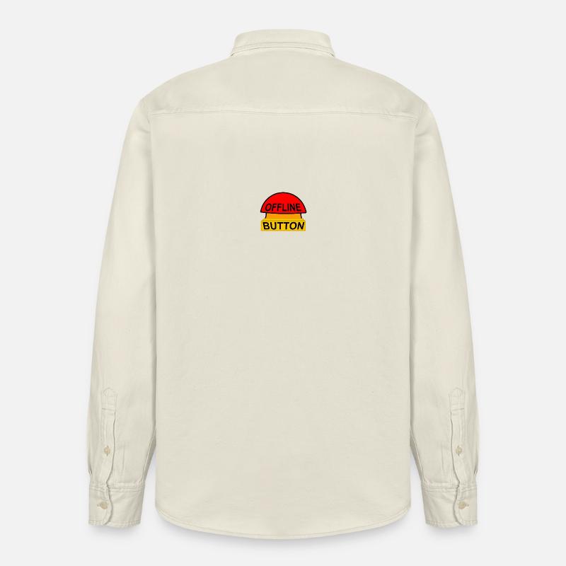 Offline-Button – Sparen Sie sich - Relaxed Fit Unisex Organic Hemd von Stanley/Stella - Natur