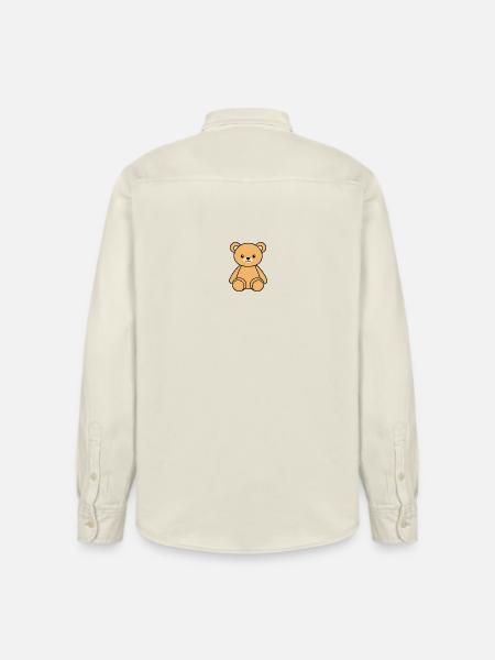 Cute Teddy Bear Cartoon - Relaxed Fit Unisex Organic Shirt by Stanley/Stella - soft Ecru