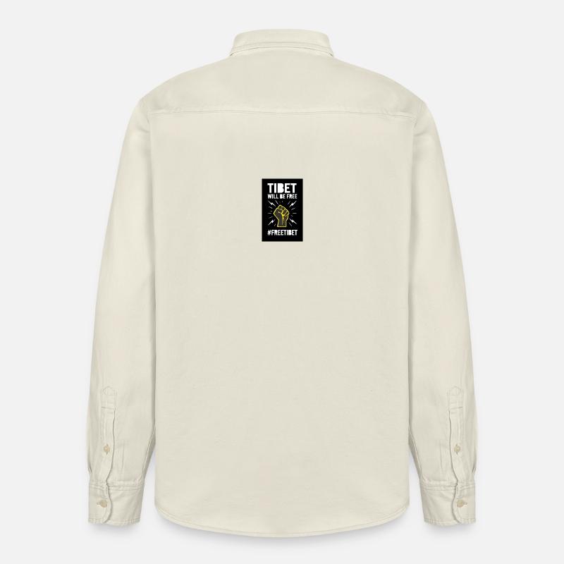 Tibet wird frei sein. Protest-Design. - Relaxed Fit Unisex Organic Hemd von Stanley/Stella - Natur