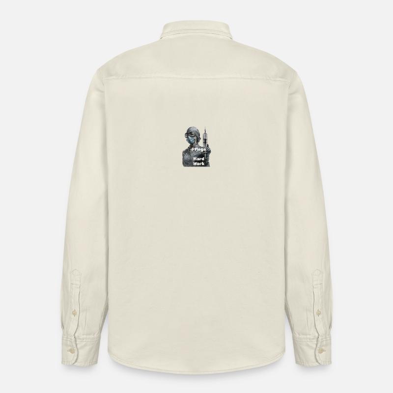 Pflegeheldin Harte Arbeit - Relaxed Fit Unisex Organic Hemd von Stanley/Stella - Natur