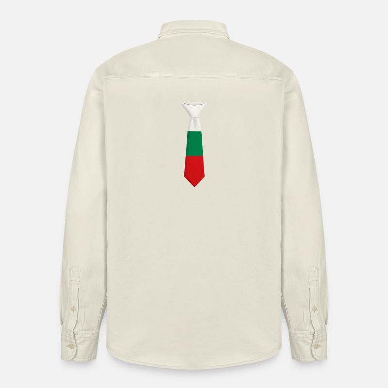 Cravate Bulgarie – Conception du drapeau - Chemise unisexe coupe décontractée bio Stanley/Stella - écru doux