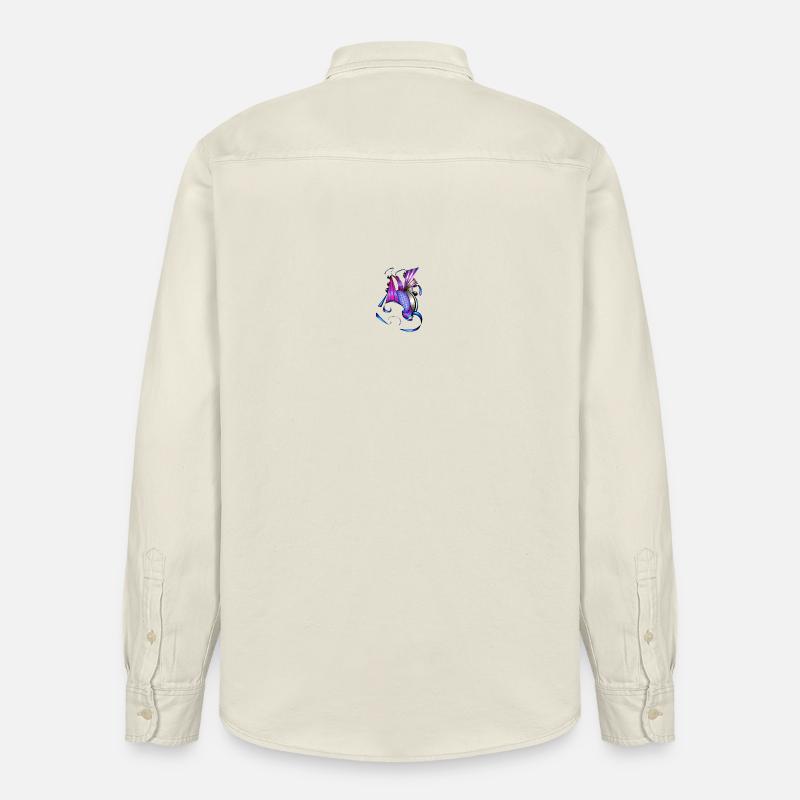 Farbige Spiral- und Fächerkunst - Relaxed Fit Unisex Organic Hemd von Stanley/Stella - Natur