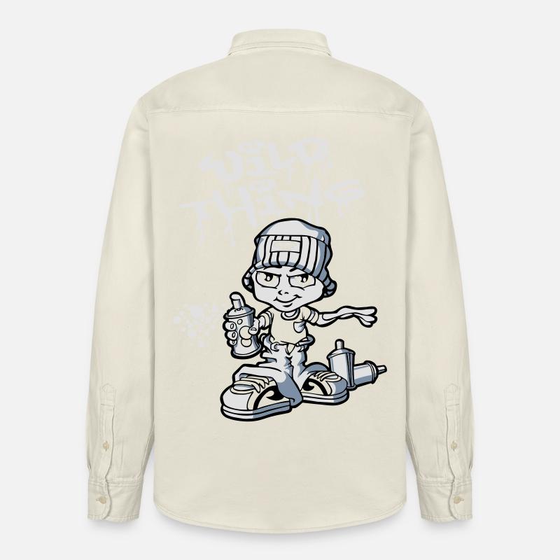 Junge Graffiti-flex - Relaxed Fit Unisex Organic Hemd von Stanley/Stella - Natur
