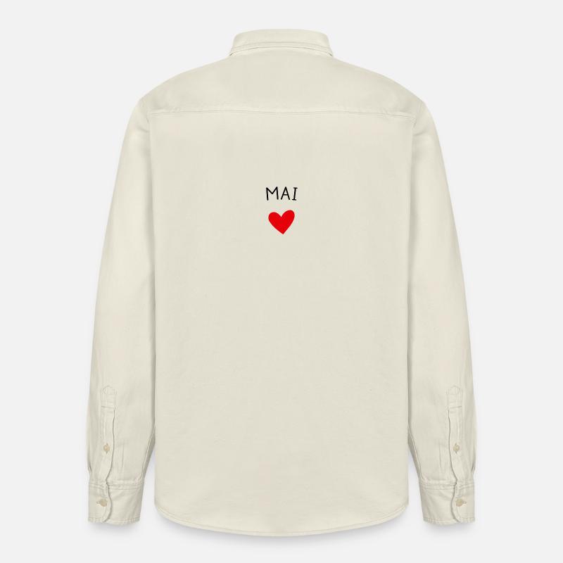 Werdende Mutter May – Baby unterwegs ❤️ - Relaxed Fit Unisex Organic Hemd von Stanley/Stella - Natur