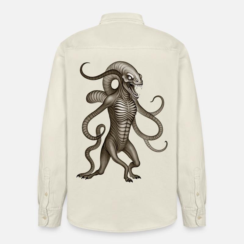 BUG #7 - dark hell - Chemise unisexe coupe décontractée bio Stanley/Stella - écru doux