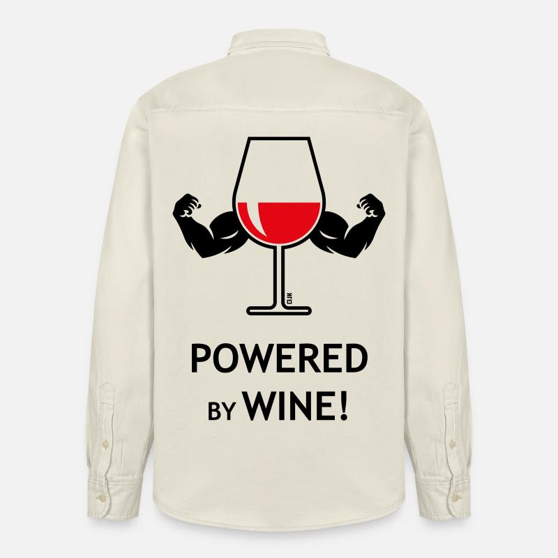 Propulsé par le vin ! - Chemise unisexe coupe décontractée bio Stanley/Stella - écru doux